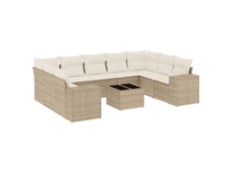 Garden Sofa Set, Garden Sofa Sets Vidaxl Bege Rattan / Vime (n/a)