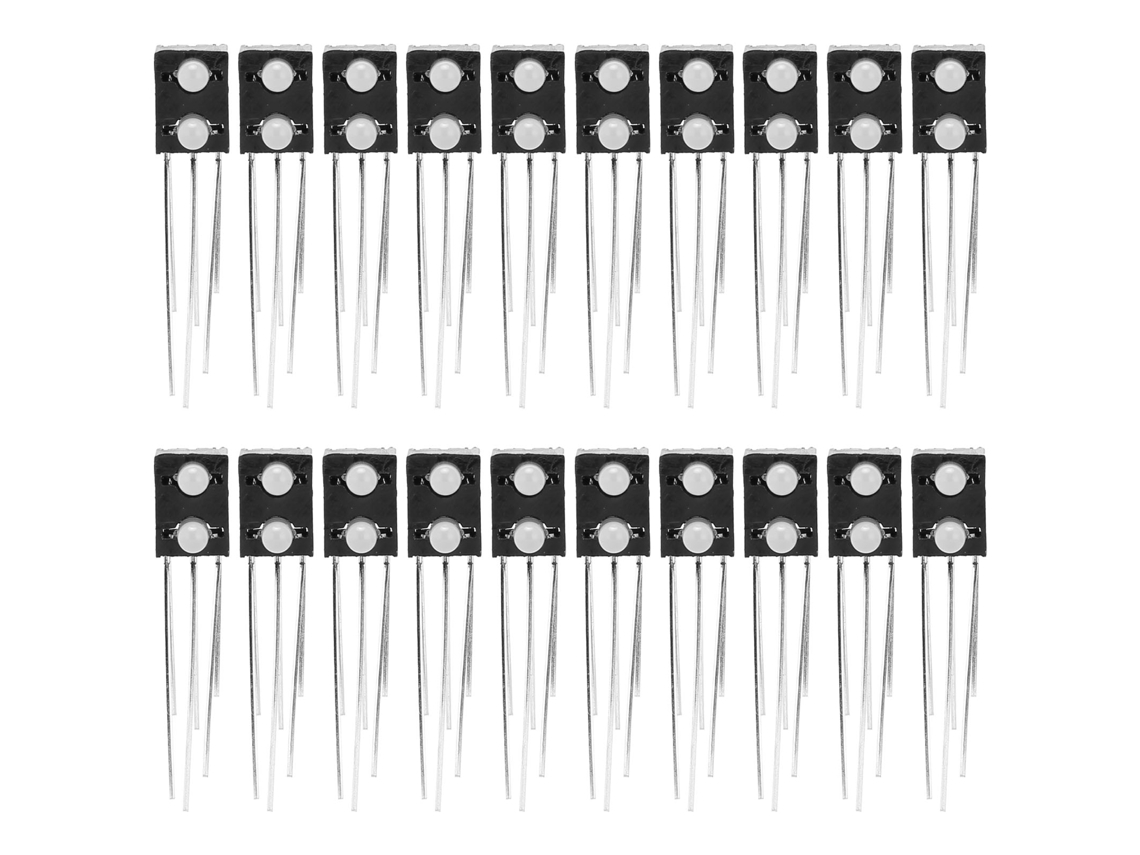 Base De Lâmpada Led 2 Furos 2 Cores 3 Pinos Ânodo Comum Verde Vermelho 20pcs