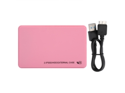 2026zentro-capa Externa Para Hd Móvel 2.5 Polegadas Abs Transmissão 5gbps Usb3.0 Sata Rosa (hd Não Incluído)