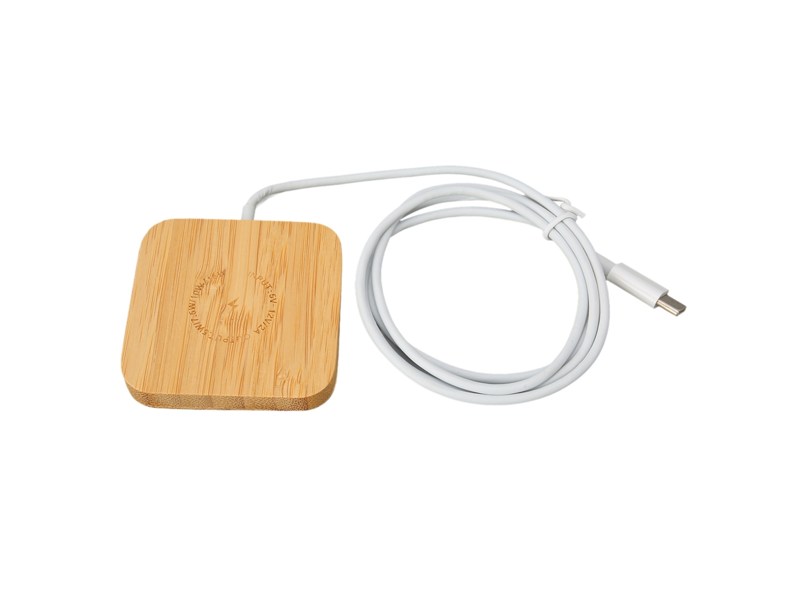 Base LAXISCREED Carregamento Sem Fio Bambu 15w Iphone 13+