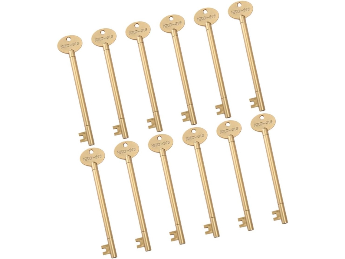 Conjunto De 12 Canetas-chave Feitas Plástico Resistente. Caneta