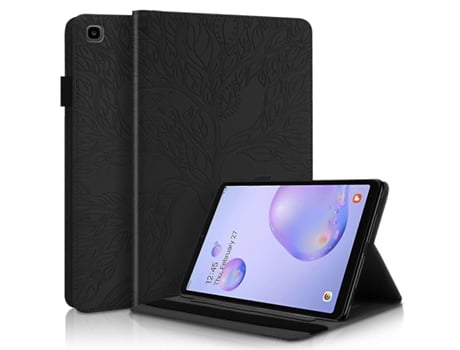 Capa De Couro Horizontal Com Flip E Compartimentos Para Cartões E Caneta Para Samsung Galaxy Tab A 8.0 T290 Life Tree Series Saisiyiky (2019)