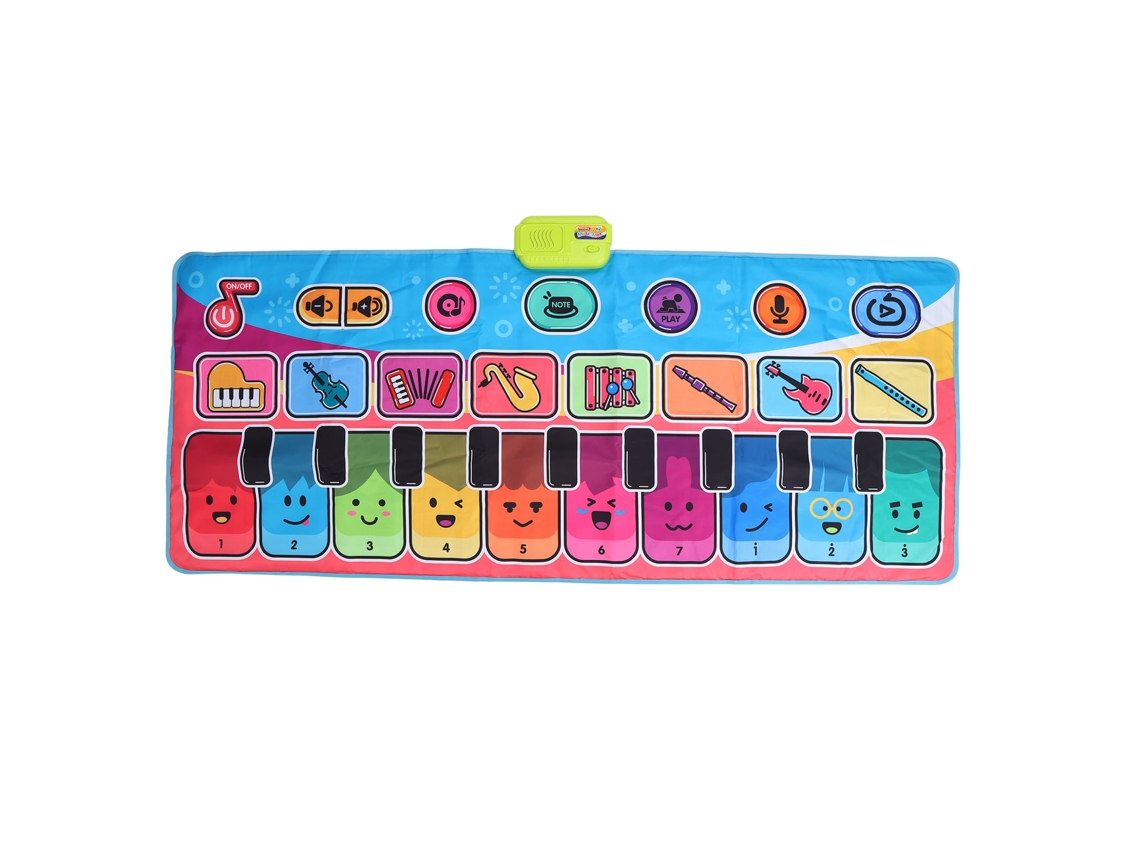 Walshlxq colchón Piano Musical Plegable para Niños Con 10 Teclas Educativo Portátil Tapete de Baile