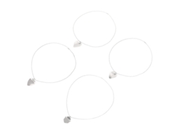 Colar Palheta Guitarra Inox 4 Peças 50cm