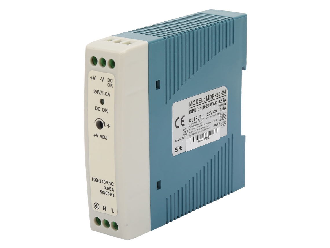 Fonte de Alimentação Industrial Din Rail 20 24 24v 1a | S/MARCA