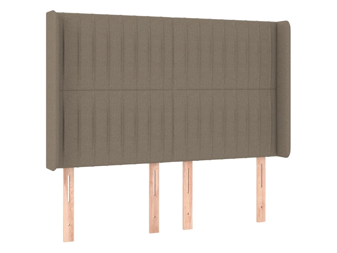 Headboard, Headboards Vidaxl Cinzento-acastanhado Tecido (147 X 16 X 118/128 Cm)