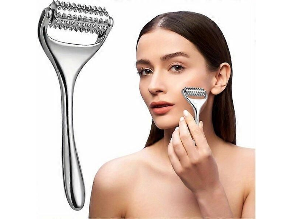 Massageador Facial, Material Metálico, Ativa a Circulação, Alivia Fadiga. GOKOCO