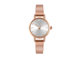 Relógio de Pulso Casual Simples com Pulseira de Malha Relógio de Quartzo Branco E18 w