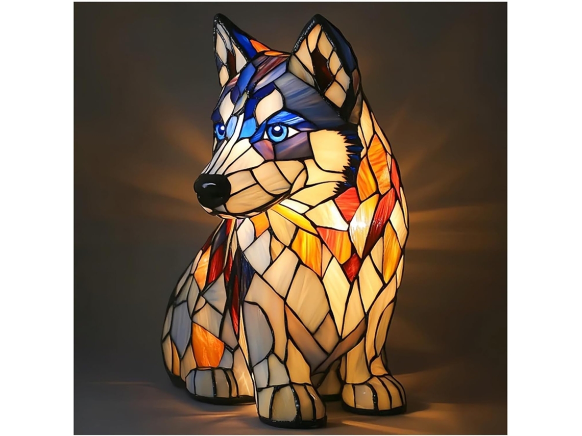 Mesa Retro Genérica Abajur Em Resina Colorida Com Formato Animal, Série De Mesa Abajures Com Animais, Luminária de