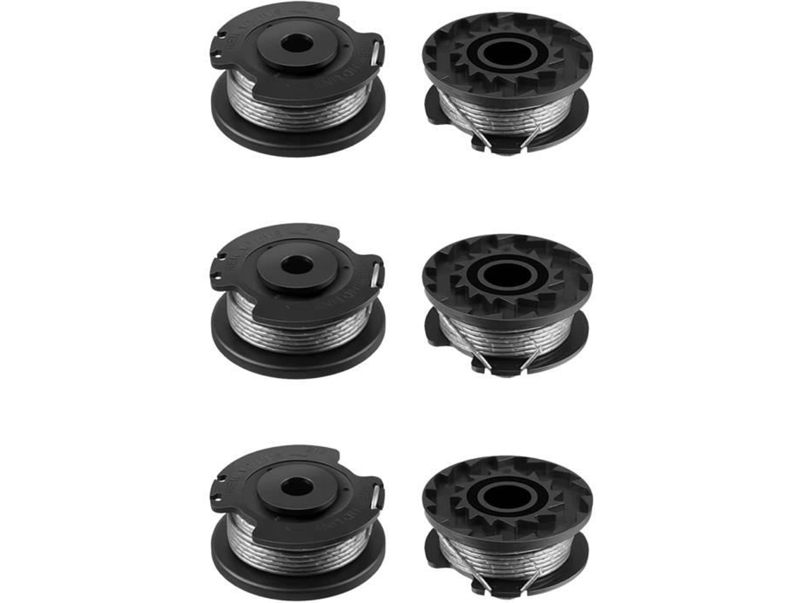 Pacote de 6 Carretéis de Linha de Reposição F016800569-F016800385 para Roçadora Sem Fio Bosch Art 23 Sl e Art 26 Sl Pacote de 415