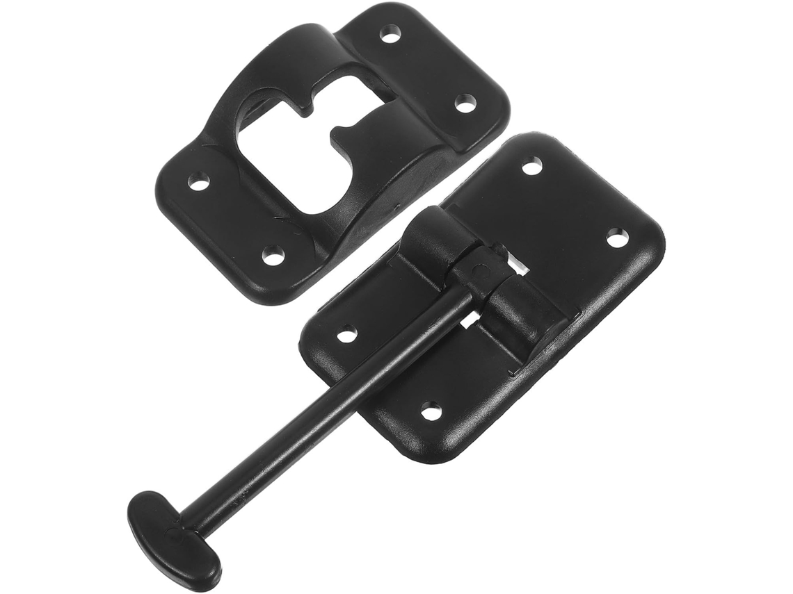 Trava De Porta Tela Trailer Homoyoyo, Suporte Porta De Rv, 3, 5 Polegadas, Estilo T, Plástico Preto Com 8 Fusos
