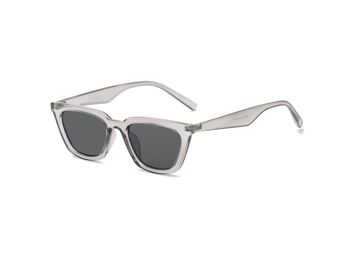 Óculos De Sol Femininos Retrô Estilo Olho De Gato (cinza), Lentes Pretas Em Tela Plástica, Proteção Uv400