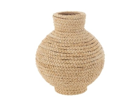 Vaso Redondo 44x44x52 Cm Em Palha Natural Jline