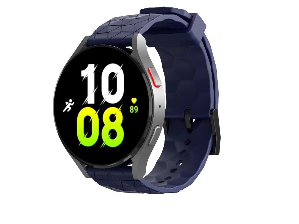 Pulseira De Relógio Lurelia De 20 Mm Para Futebol Padrão Cor Sólida Para Relógio Garmin Forerunner 255, Azul Marinho