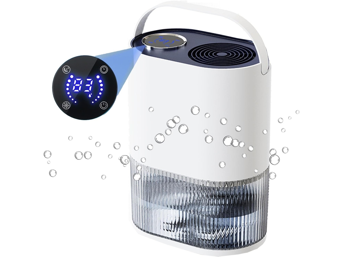 Desumidificador Doméstico, Mini Desumidificador De Ar De 80 W, 2 L Compacto E Portátil, Adequado Para Umidade, Mofo E Umidade Zeuxo