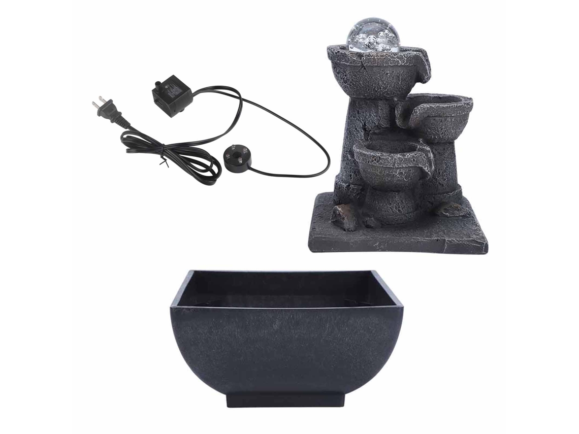 Fonte De Mesa Iluminada Com Led Decoração Feng Shui 110v