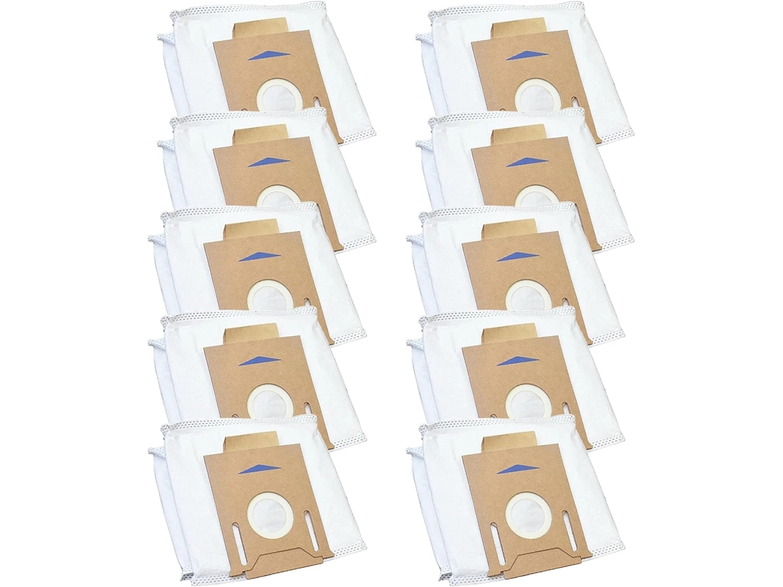 Pacote com 10 sacos para aspirador de pó adequados para Deebot série T9 Ozmo T8 Aivi Slowmoose