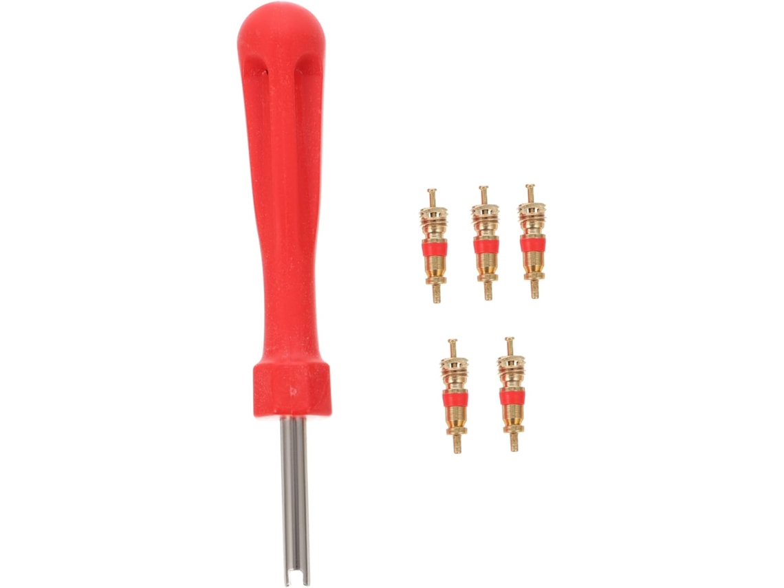 Extrator De Válvula De Plástico Com 5 Insertos Para Pneus De Bicicleta, Quadriciclo E Carro.