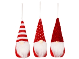 Conjunto de 3 Enfeites de Natal Bonecos de Pelúcia Decorativos para Festa de Natal Gnomos Sem Rosto Enfeites de Papai Noel