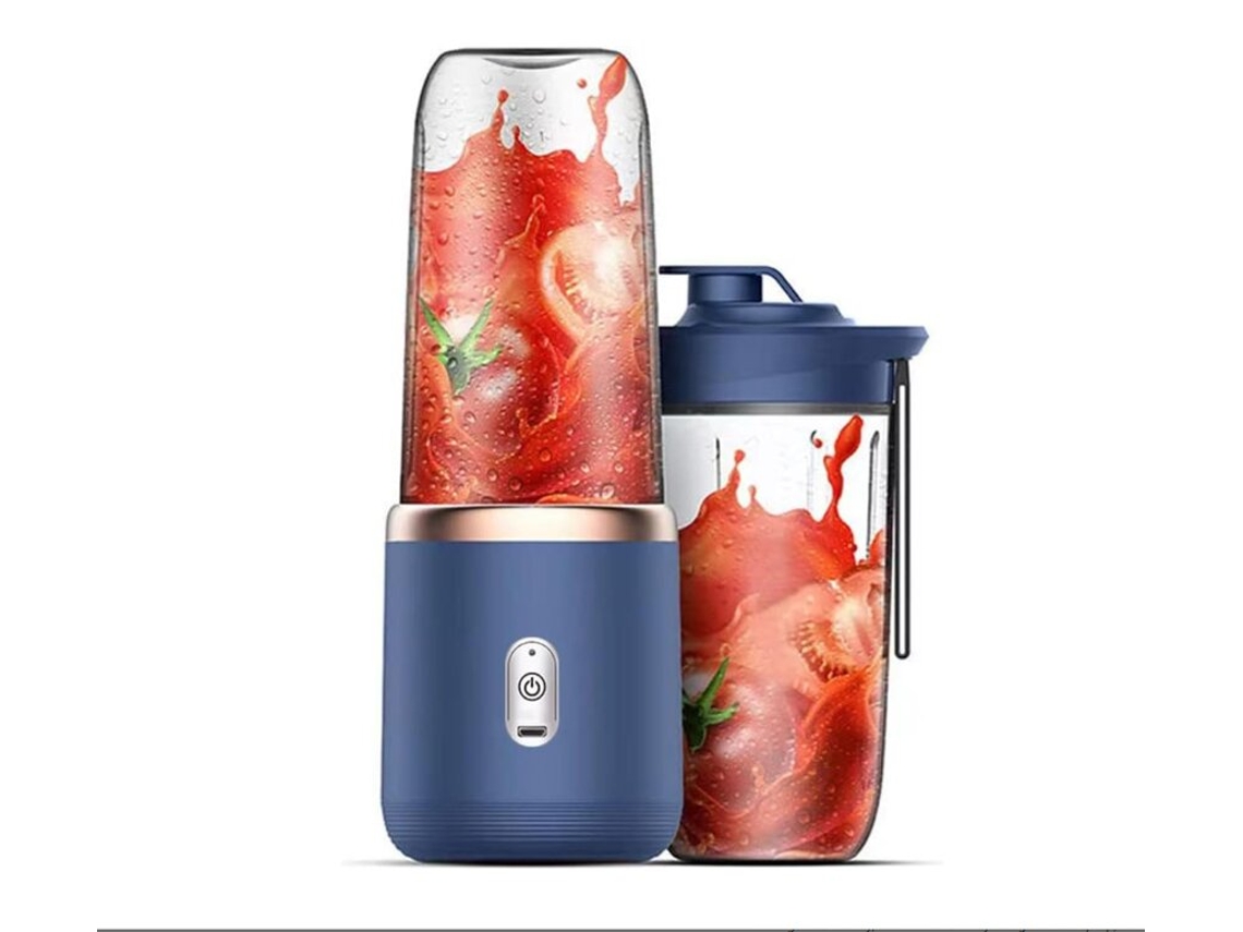 Mixer Portatil com 6 Laminas, Suco de Frutas Recarregavel Via Usb, Pequeno e Eletrico, para Viagens, Esportes e Atividades Ao Ar Livre ZYBLSSBB