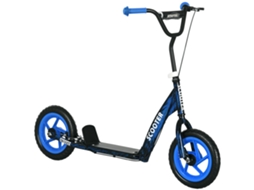 Scooter, Scooter, Scooter, Criança, Rodas Grandes De 6 A 12 Anos, Freio Traseiro De Altura Ajustável Cavalete De Apoio Azul-tx