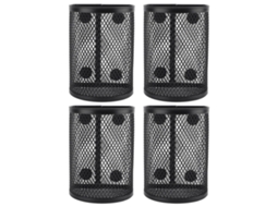 Porta Lápices Magnético De Malla Metálica Semi Circular Organizador De Papelería 4pcs