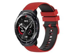 Pulseira De Silicone Quadriculada Bicolor Para For Honor Watch Gs Pro 22mm