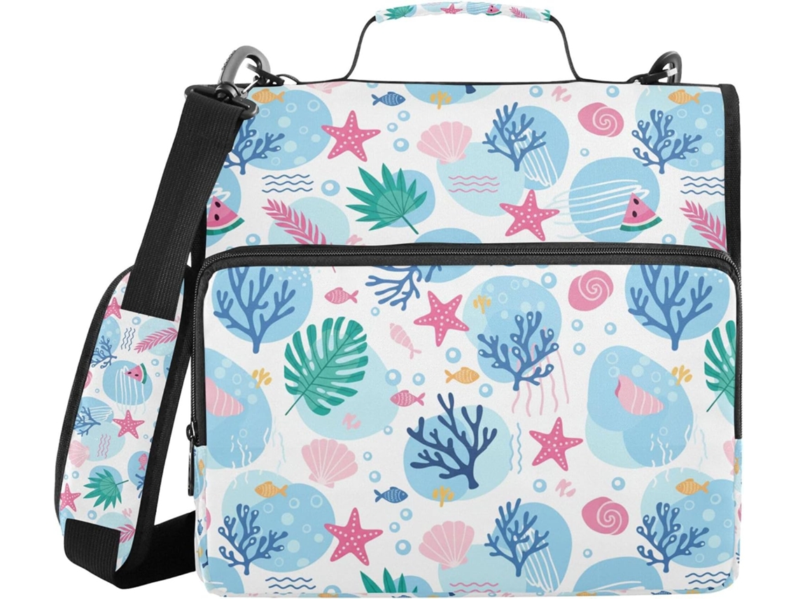 Sea World Bolsa Impermeável Com Zíper De 3, 8cm Com Alça, 3 Estojos Tipo Pasta, Pasta E Material Escolar