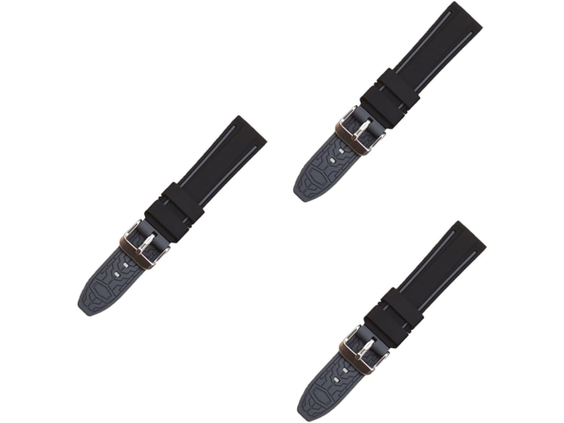 Conjunto De 3 Pulseiras Silicone Bicolor Para Relógio Inteligente