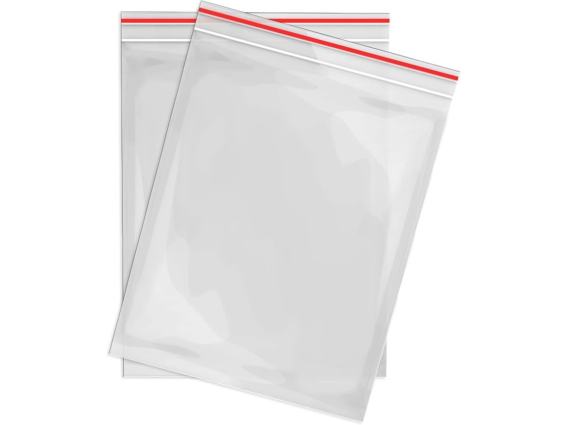 100 sacos zip rígidos, 40x60mm, reutilizáveis, com fecho automático, armazenamento, sem marca