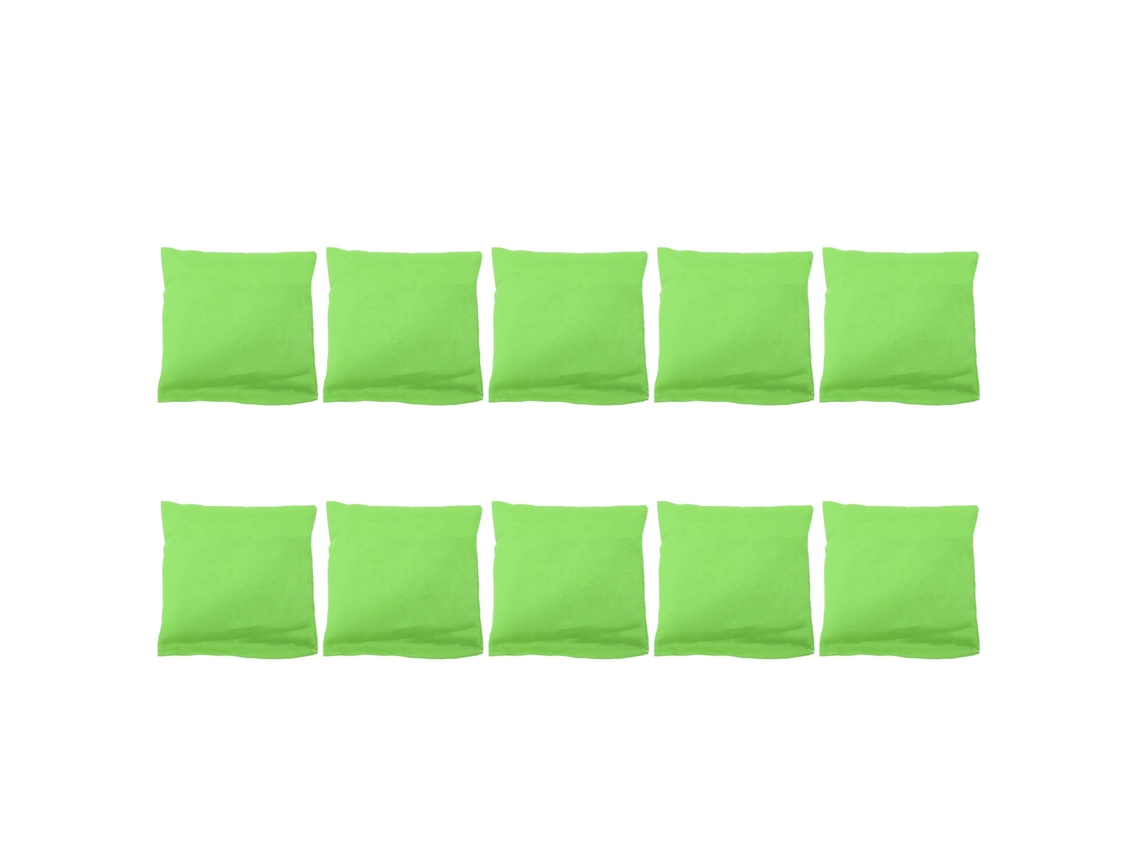 Mali 10pcs Sacos de Feijão para Crianças Nylon Pequenos Brinquedos com Pelotas de Plástico para Jogo de Arremesso Verde