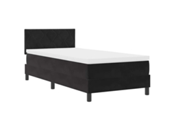 Cama Box Spring Led com Colchão Preto 90x190 cm Veludo MAISON EXCLUSIVE