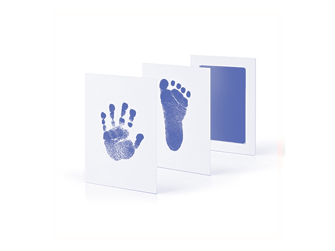 Mesa Para Impressão De Mãos E Pés De Bebê Azul Claro, Sem Necessidade De Lavar As Mãos E Os Pés