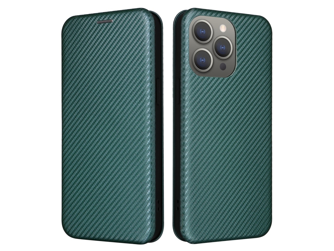 Suporte Casa Textura Fibra Para Iphone 15 Pro Com Porta-cartões Bege