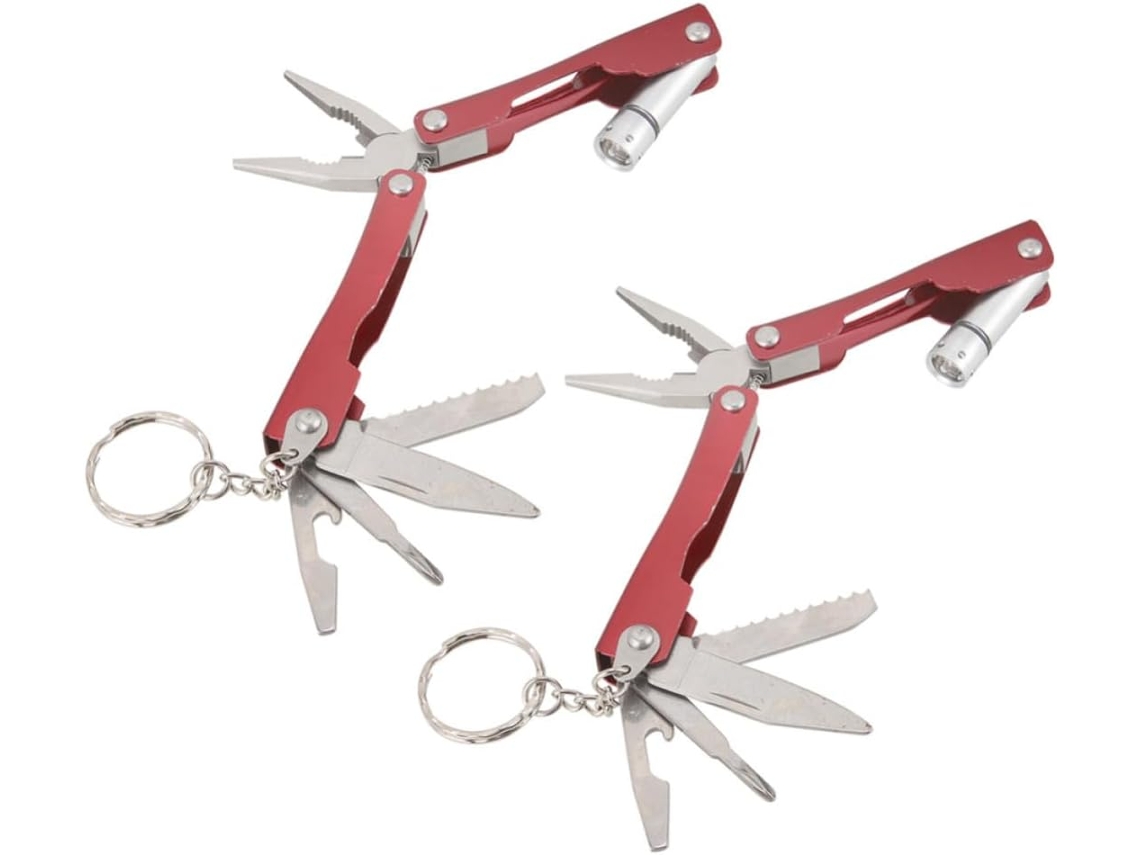 Conjunto De Ferramentas Camping Galpada 2 Peças Em Aço Inoxidável Com Alicate E Lanterna Led, Ferramentas Portáteis A