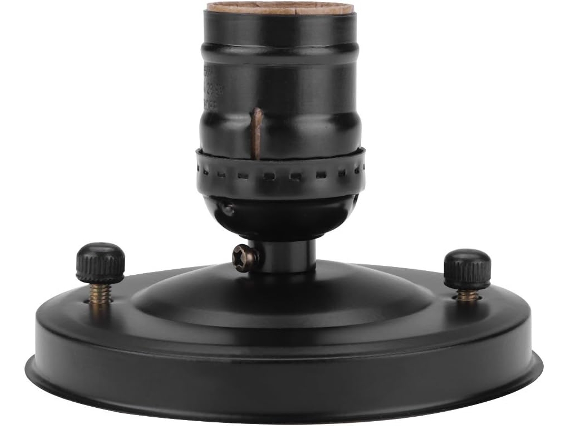 E26/e27 Screw Ceiling/wall Light Base Holder, Vintage Industrial Ceiling Lamp Base Igvtrade (preto)