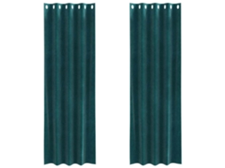 Maison Exclusive - Cortinas Opacas 2 Unid. Verde-escuro 140 X 260 Cm Veludo