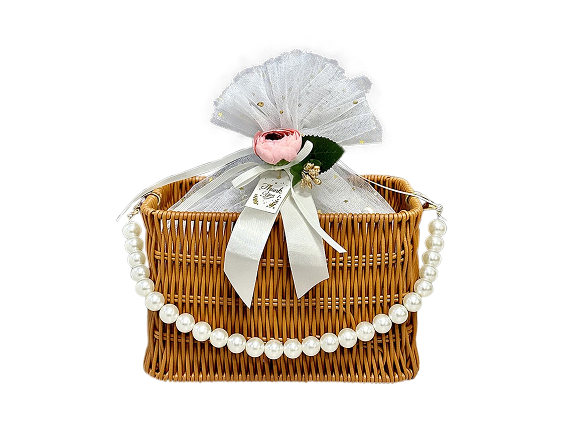 Laxiscreed Cesto De Trança Em Rattan Para Presentes Com Design Natural E Elegante