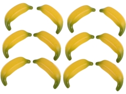 Conjunto de 15 Miniaturas de Bananas Amarelas Decorativas CHABERLU