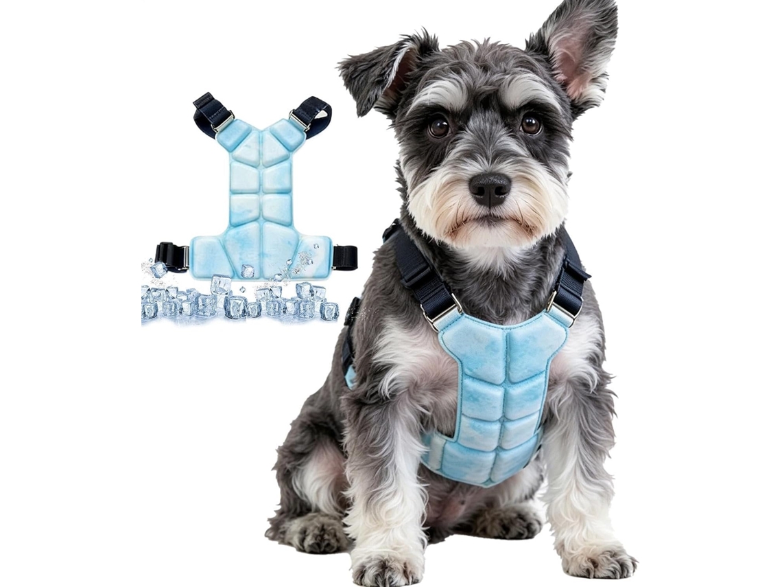 Jaqueta Refrescante Cães, Térmica, Ajustável E Com Proteção Solar