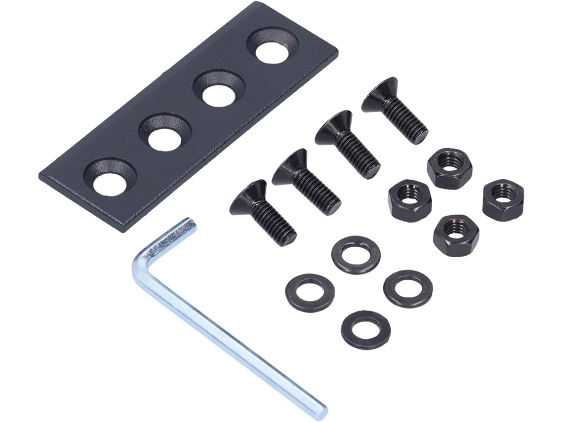 Kit De Placa Conexão Para Trilho Porta Celeiro, Acessórios De Ferragens Para Portas Correr Em Aço Carbono Reforçado
