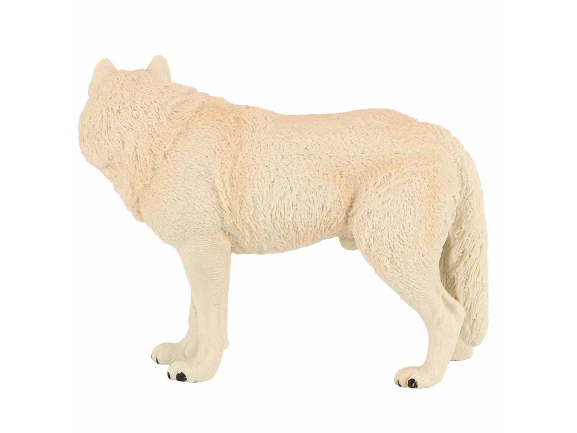 Primerox brinquedo Modelo Animal Lobo Simulado Plástico Ecológico Mini Decoração Cinza
