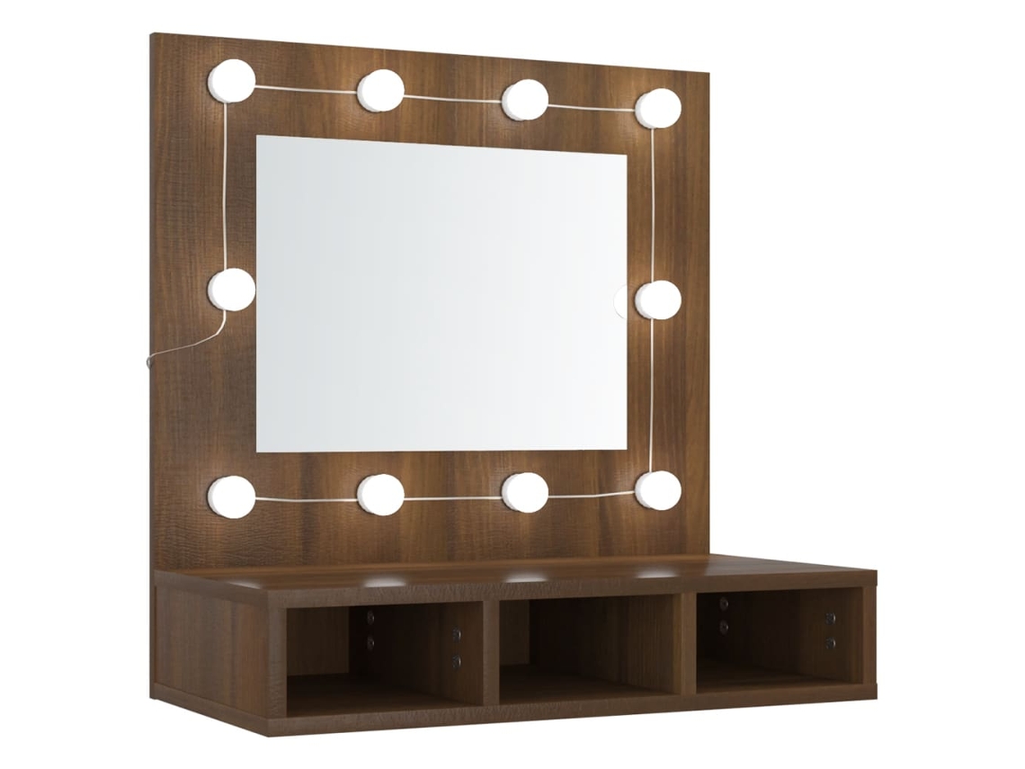 Mirror Cabinet, Mirror Cabinets Vidaxl Marrom Madeira Processada (n/a)