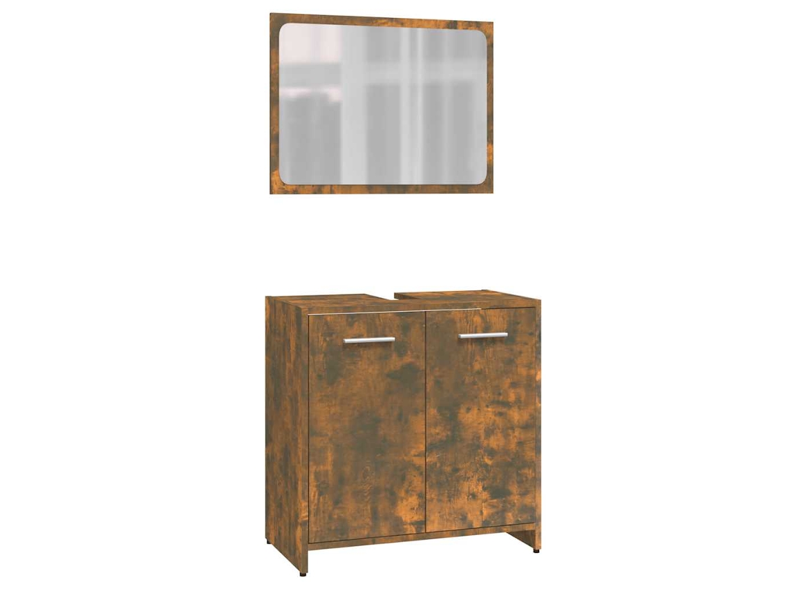 Bathroom Furniture Set, Bathroom Furniture Sets Vidaxl Marrom Madeira Processada (n/a)
