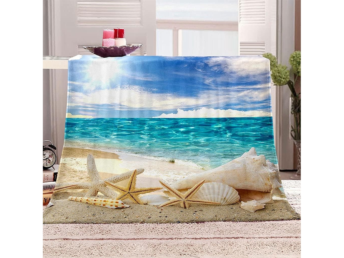 Manta com Estampa 3d de Estrelas em Microfibra 130x150cm