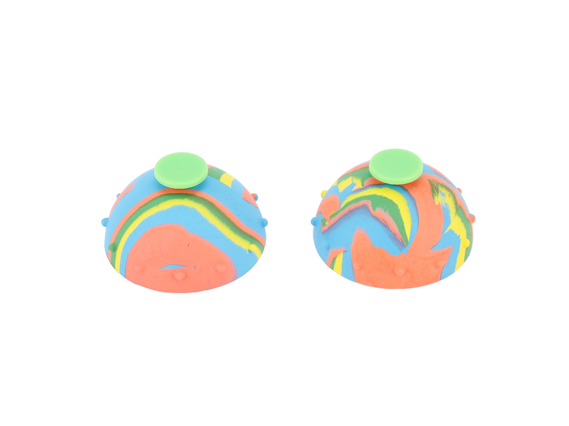Mali 2pcs Bounce Bowls Fidget Toys de Borracha Camuflagem Brincadeiras Saltitantes Duráveis para Brincar em Casa Escola Jardim Playground