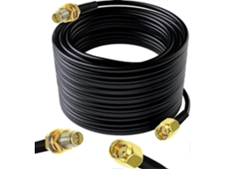 Cabo De Extensão De Antena Wifi Rp Sma De 10 M Perfeito Aquaforge (preto)