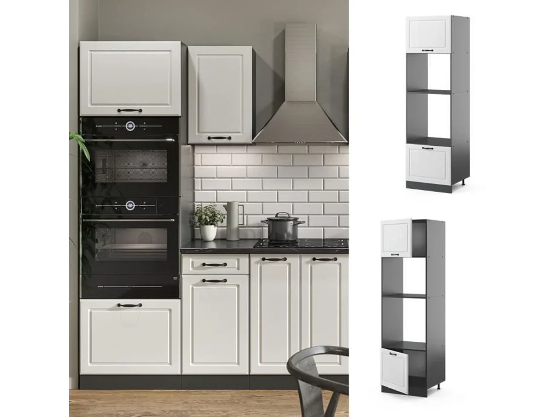 Armário de microondas VICCO R-Line Country Branco 60 cm