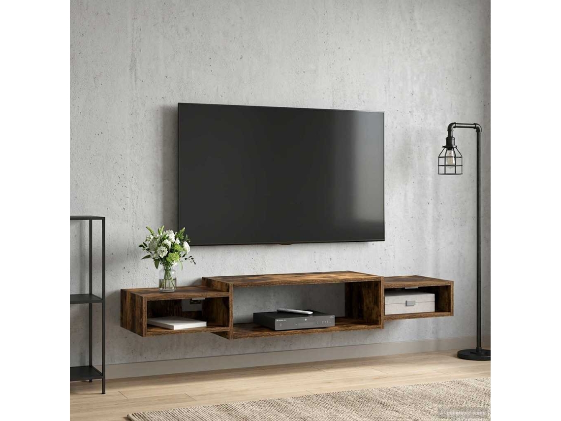 Vidaxl Armário De Tv Montado Na Parede Montagem Na Parede