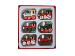 Decoração De Natal Com Pendente De Locomotiva Em Madeira Da Marca Laxiscreed